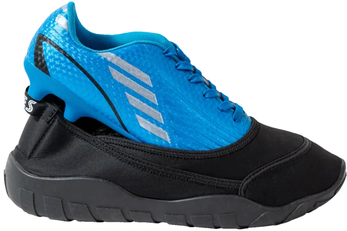 Black SSOLES second sole fitted over a football cleat
